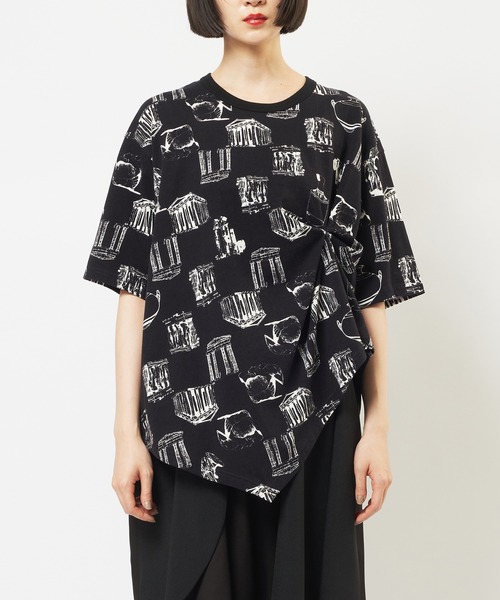 gomme(ゴム)の「パルテノンクシュドT(Tシャツ/カットソー・レディース・グレー/ブラック/ホワイト・MEDIUM)」の14枚目の写真
