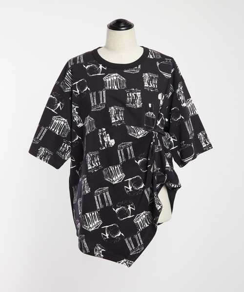 gomme(ゴム)の「パルテノンクシュドT(Tシャツ/カットソー・レディース・グレー/ブラック/ホワイト・MEDIUM)」の17枚目の写真