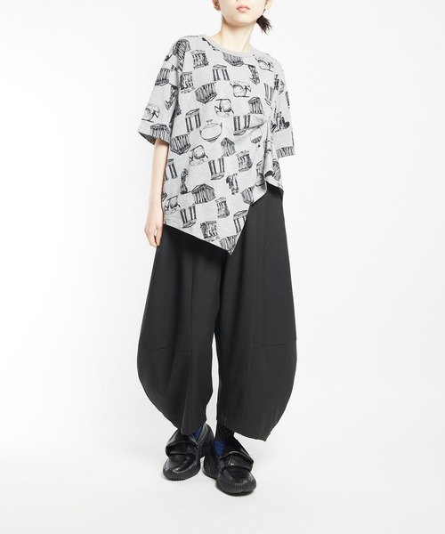 gomme(ゴム)の「パルテノンクシュドT(Tシャツ/カットソー・レディース・グレー/ブラック/ホワイト・MEDIUM)」の11枚目の写真