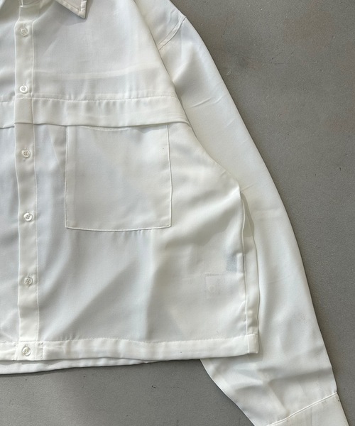 MandO（Auntie Rosa）（エムオー）の「アウトポケットドローコードアソートシャツ（シャツ/ブラウス・メンズ・ブラック系その他/オフホワイト/ホワイト系その他/ブラウン系その他・LARGE/MEDIUM）」の20枚目の写真