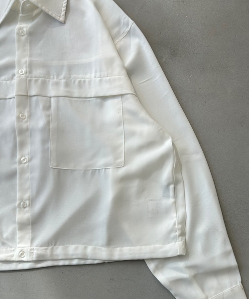 MandO（Auntie Rosa）（エムオー）の「アウトポケットドローコードアソートシャツ（シャツ/ブラウス・メンズ・ブラック系その他/オフホワイト/ホワイト系その他/ブラウン系その他・LARGE/MEDIUM）」の21枚目の写真