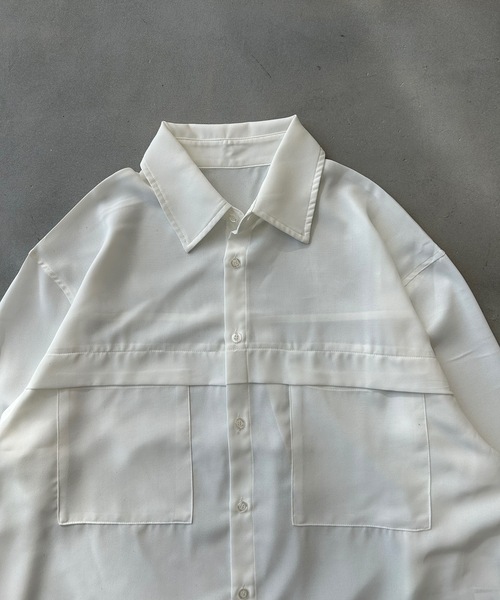 MandO（Auntie Rosa）（エムオー）の「アウトポケットドローコードアソートシャツ（シャツ/ブラウス・メンズ・ブラック系その他/オフホワイト/ホワイト系その他/ブラウン系その他・LARGE/MEDIUM）」の22枚目の写真