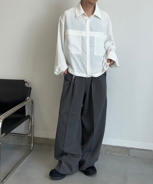 MandO（Auntie Rosa）（エムオー）の「アウトポケットドローコードアソートシャツ（シャツ/ブラウス・メンズ・ブラック系その他/オフホワイト/ホワイト系その他/ブラウン系その他・LARGE/MEDIUM）」の18枚目の写真