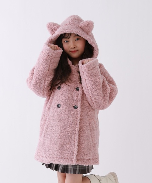 フランシュリッぺ＊猫ちゃんぽかぽかアウター セール】【10C REPIPI】ネコミミボアコート（ブルゾン）｜repipi