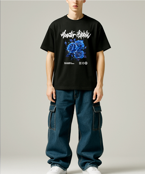 MONSTER REPUBLIC（モンスターリパブリック）の「プロゼンローズブルーTシャツブラック_B8154（Tシャツ/カットソー・レディース・その他・LARGE/X-LARGE/SMALL/MEDIUM）」の2枚目の写真