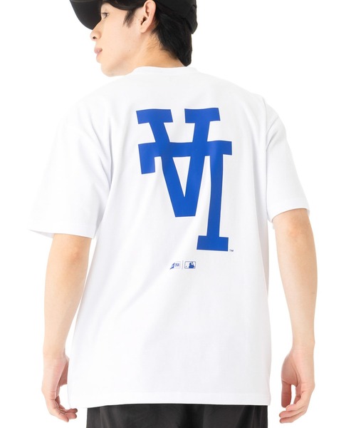 NEW ERA(ニューエラ)の「ニューエラ 半袖Tシャツ LAアップサイドダウン MLB(Tシャツ/カットソー・メンズ・ブラック/ホワイト・XXL/XL/L/M/S)」の1枚目の写真