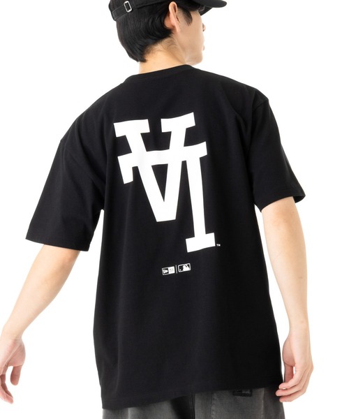 NEW ERA(ニューエラ)の「ニューエラ 半袖Tシャツ LAアップサイドダウン MLB(Tシャツ/カットソー・メンズ・ブラック/ホワイト・XXL/XL/L/M/S)」の2枚目の写真