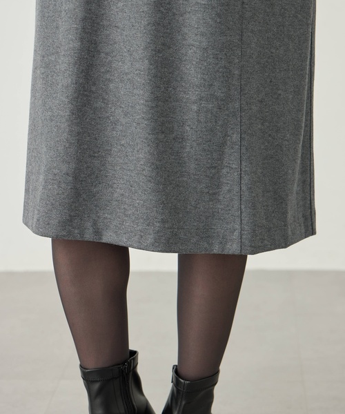 A/C DESIGN BY ALPHA CUBIC（エーシーデザインバイアルファキュービック）の「リブ切り替えハイネックニットワンピース【ポケットあり】（ワンピース・レディース・チャコールグレー/ブラック・M/L）」の13枚目の写真