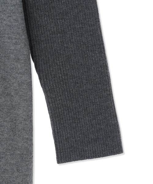 A/C DESIGN BY ALPHA CUBIC（エーシーデザインバイアルファキュービック）の「リブ切り替えハイネックニットワンピース【ポケットあり】（ワンピース・レディース・チャコールグレー/ブラック・M/L）」の19枚目の写真