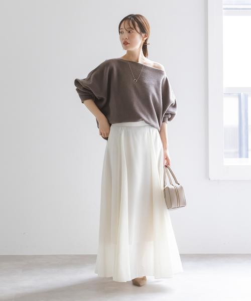 Noble（ノーブル）の「《WEB限定カラー・追加4》ファインウールドルマンプルオーバー（ニット/セーター・レディース・モカ/ベージュ/ラベンダー/ホワイト系その他/レッド系その他・FREE）」の10枚目の写真