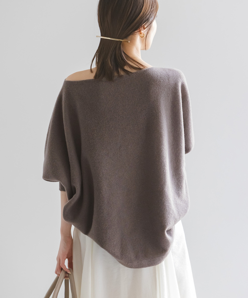 Noble（ノーブル）の「《WEB限定カラー・追加4》ファインウールドルマンプルオーバー（ニット/セーター・レディース・モカ/ベージュ/ラベンダー/ホワイト系その他/レッド系その他・FREE）」の14枚目の写真