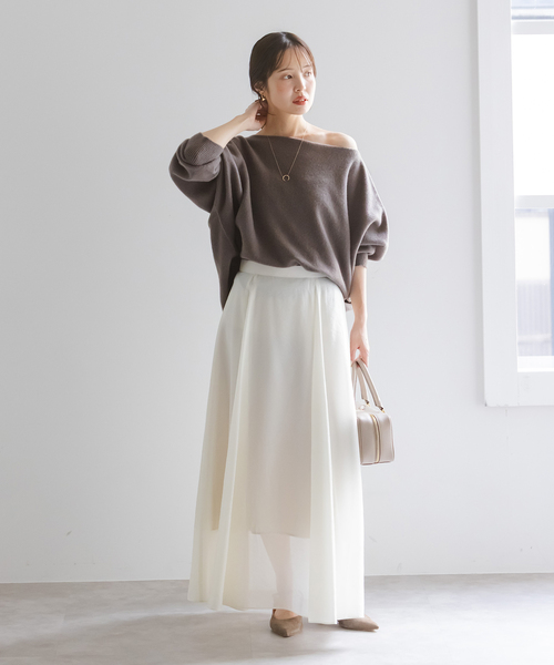 Noble（ノーブル）の「《WEB限定カラー・追加4》ファインウールドルマンプルオーバー（ニット/セーター・レディース・モカ/ベージュ/ラベンダー/ホワイト系その他/レッド系その他・FREE）」の15枚目の写真