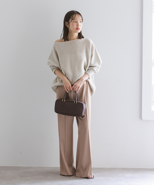 Noble（ノーブル）の「《WEB限定カラー・追加4》ファインウールドルマンプルオーバー（ニット/セーター・レディース・モカ/ベージュ/ラベンダー/ホワイト系その他/レッド系その他・FREE）」の19枚目の写真