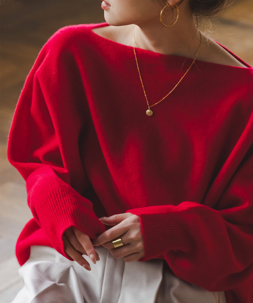 WEB限定カラー・追加4》ファインウールドルマンプルオーバー（ニット