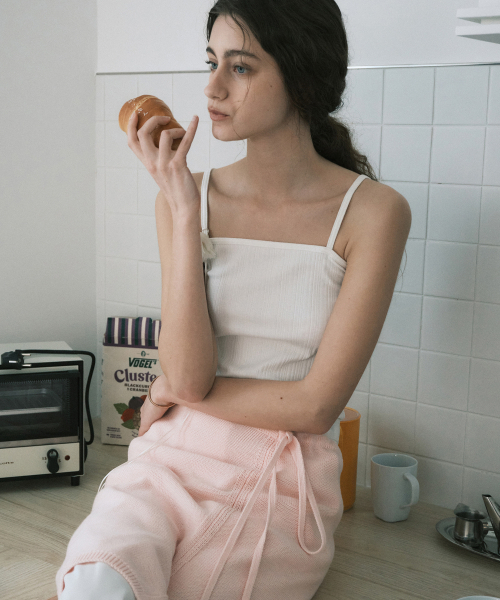 MONGDOL(モンドル)の「ストラップミディニットレイヤードスカートベビーピンクMDSK023BABYPINK(スカート・レディース・その他・F)」の3枚目の写真