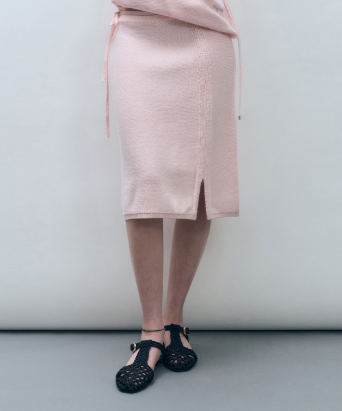 MONGDOL(モンドル)の「ストラップミディニットレイヤードスカートベビーピンクMDSK023BABYPINK(スカート・レディース・その他・F)」の6枚目の写真