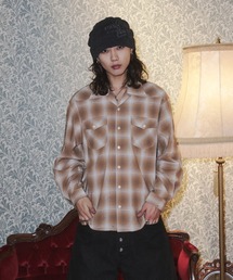 INTER FACTORY（インターファクトリー）の「takumu（MUU STUDIO） - Western ombre check shirt / ウエスタンオンブレチェックシャツ（シャツ/ブラウス）」