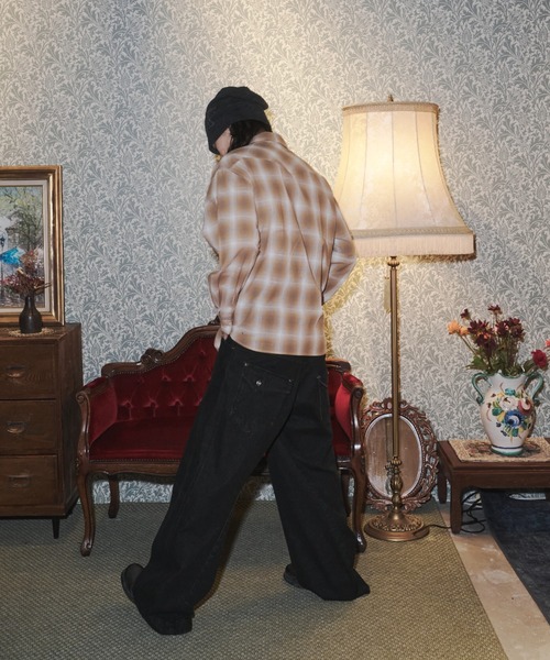 INTER FACTORY（インターファクトリー）の「takumu（MUU STUDIO） - Western ombre check shirt / ウエスタンオンブレチェックシャツ（シャツ/ブラウス・メンズ・イエロー/ブラック・3/2）」の13枚目の写真