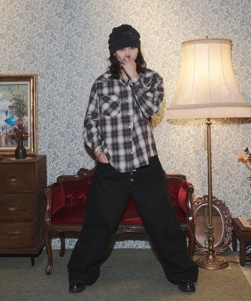 INTER FACTORY（インターファクトリー）の「takumu（MUU STUDIO） - Western ombre check shirt / ウエスタンオンブレチェックシャツ（シャツ/ブラウス・メンズ・イエロー/ブラック・3/2）」の12枚目の写真