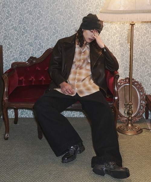 INTER FACTORY（インターファクトリー）の「takumu（MUU STUDIO） - Western ombre check shirt / ウエスタンオンブレチェックシャツ（シャツ/ブラウス・メンズ・イエロー/ブラック・3/2）」の18枚目の写真