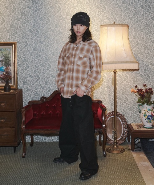 INTER FACTORY（インターファクトリー）の「takumu（MUU STUDIO） - Western ombre check shirt / ウエスタンオンブレチェックシャツ（シャツ/ブラウス・メンズ・イエロー/ブラック・3/2）」の14枚目の写真