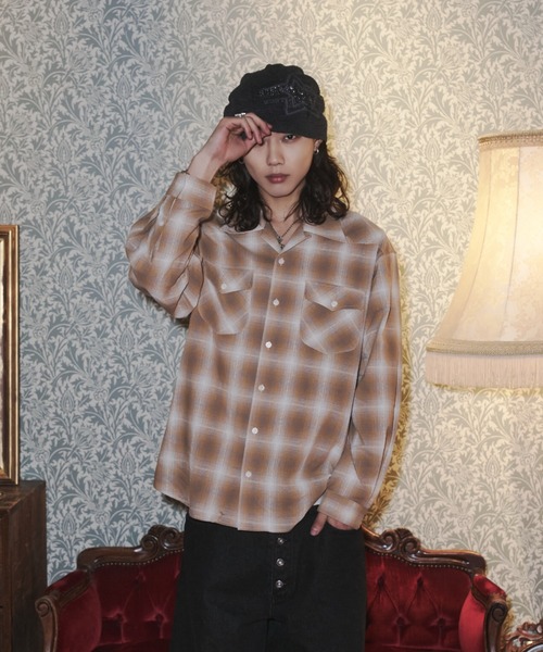 INTER FACTORY（インターファクトリー）の「takumu（MUU STUDIO） - Western ombre check shirt / ウエスタンオンブレチェックシャツ（シャツ/ブラウス・メンズ・イエロー/ブラック・3/2）」の7枚目の写真