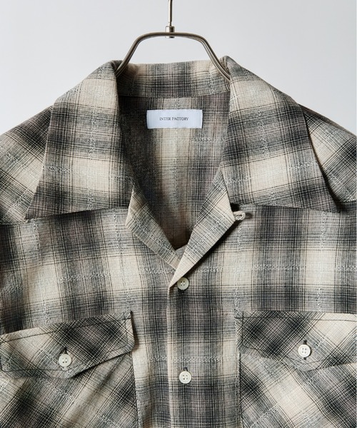 INTER FACTORY（インターファクトリー）の「takumu（MUU STUDIO） - Western ombre check shirt / ウエスタンオンブレチェックシャツ（シャツ/ブラウス・メンズ・イエロー/ブラック・3/2）」の21枚目の写真