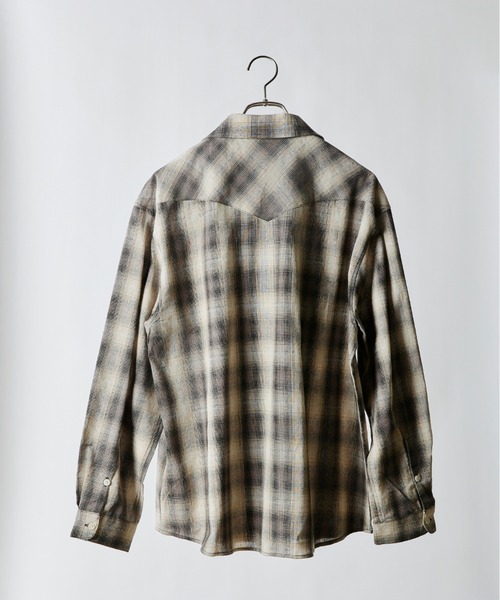 INTER FACTORY（インターファクトリー）の「takumu（MUU STUDIO） - Western ombre check shirt / ウエスタンオンブレチェックシャツ（シャツ/ブラウス・メンズ・イエロー/ブラック・3/2）」の20枚目の写真
