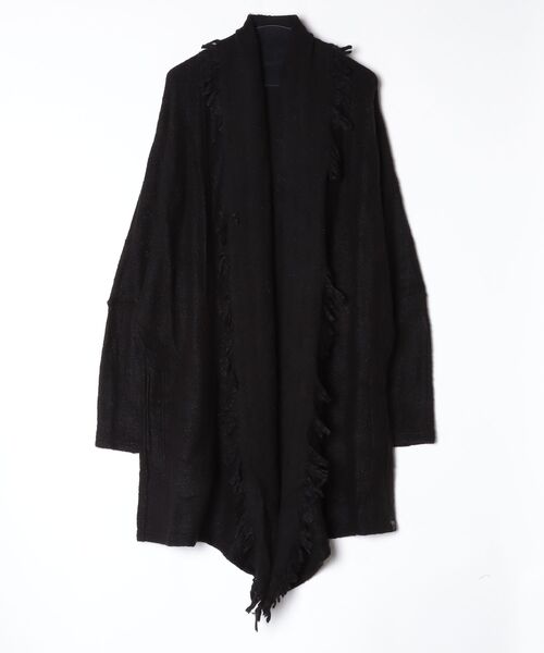kiryuyrik(キリュウキリュウ)の「DolmanFringeCardigan(カーディガン/ボレロ・メンズ・ブラック・MEDIUM/SMALL)」の1枚目の写真