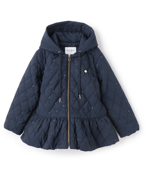 ケイトスペード Kate spade NEW YORK  アウター　140 スペードキルトフードジャケット（ブルゾン）｜kate spade new york
