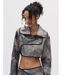 SETSETSET（セットセットセット）の「CROSSOVER CROP LEATHER JACKET BROWN（ライダースジャケット）」