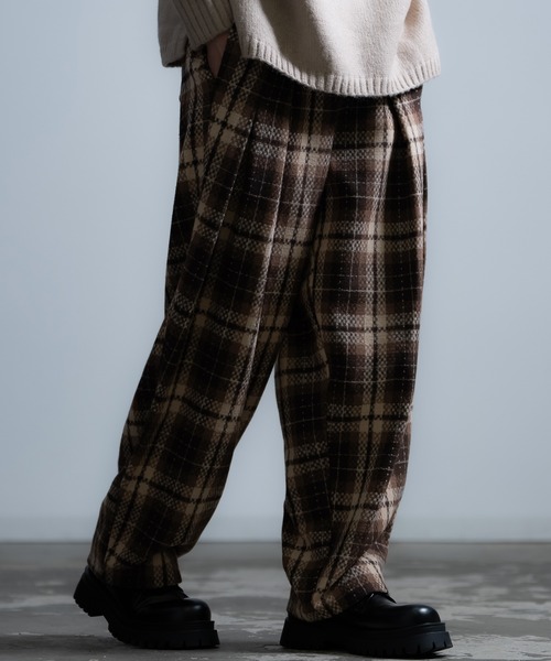 improves（インプローブス）の「チェック ワイドパンツ（スラックス・メンズ・C/A・MEDIUM/SMALL/LARGE）」の2枚目の写真