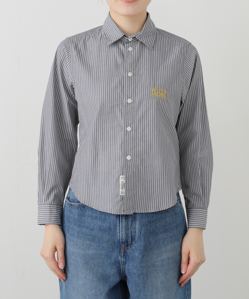 ARIES(アリーズ)の「ARIES / アリーズ STRIPE POPLIN CLASSIC SHIRT(シャツ/ブラウス・レディース・グレー・FREE)」の8枚目の写真