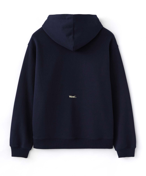 WMC（ダブリューエムシー）の「[WMC x HINA] メタルキャットフード_NAVY（パーカー・メンズ・ネイビー・MEDIUM/LARGE）」の2枚目の写真