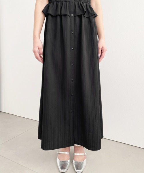 moment+（モーメントプラス）の「ビスチェデザインシャツワンピース（シャツワンピース・レディース・ネイビー/オフホワイト/ブラック・M）」の15枚目の写真