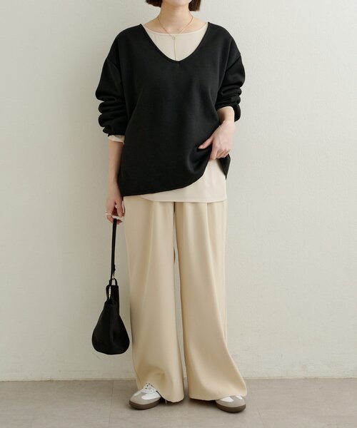 Omekashi（オメカシ）の「サテンTブラウス（シャツ/ブラウス・レディース・オフホワイト/アイボリー/ブラック・FREE）」の15枚目の写真