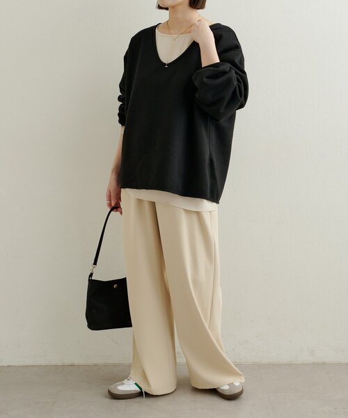 Omekashi（オメカシ）の「サテンTブラウス（シャツ/ブラウス・レディース・オフホワイト/アイボリー/ブラック・FREE）」の18枚目の写真