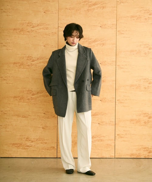 セール】ウール混ダブルブレストテーラードジャケット（テーラード