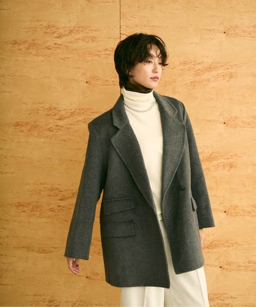 セール】ウール混ダブルブレストテーラードジャケット（テーラード