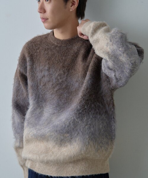 WHIMSIC(ウィムジック)の「【UNISEX】フェイデッドニットプルオーバー(ニット/セーター・レディース・ブルー/ブラウン・FREE)」の13枚目の写真