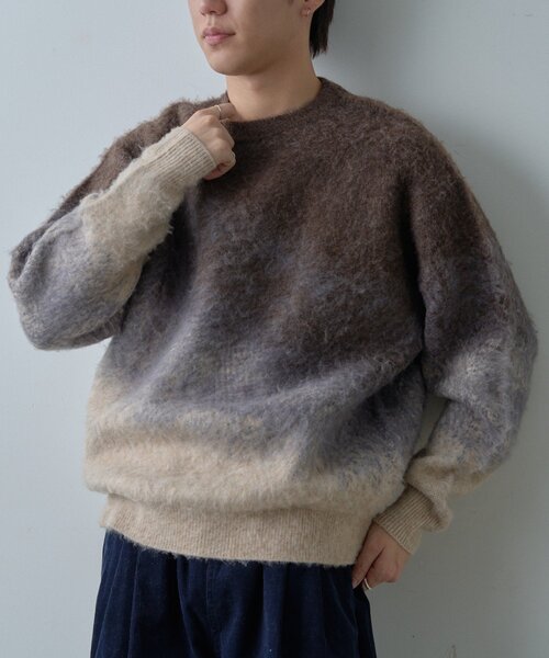 WHIMSIC(ウィムジック)の「【UNISEX】フェイデッドニットプルオーバー(ニット/セーター・レディース・ブルー/ブラウン・FREE)」の14枚目の写真