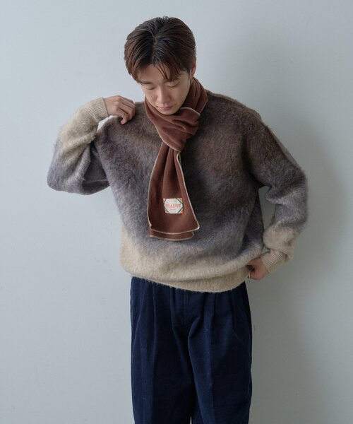 WHIMSIC(ウィムジック)の「【UNISEX】フェイデッドニットプルオーバー(ニット/セーター・レディース・ブルー/ブラウン・FREE)」の15枚目の写真