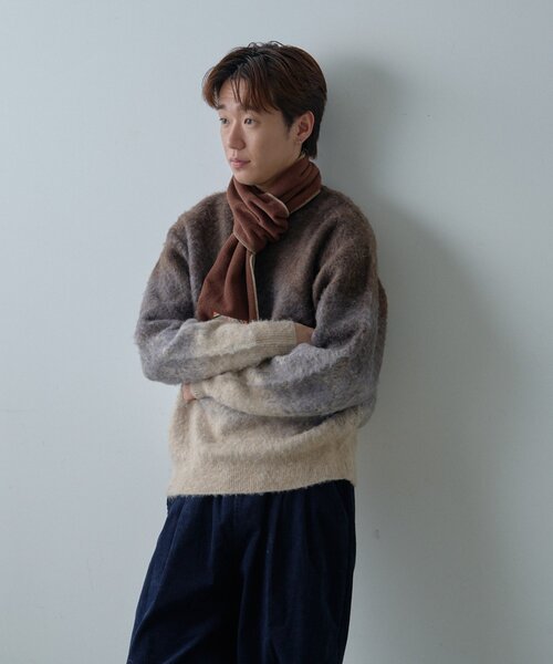 WHIMSIC(ウィムジック)の「【UNISEX】フェイデッドニットプルオーバー(ニット/セーター・レディース・ブルー/ブラウン・FREE)」の16枚目の写真