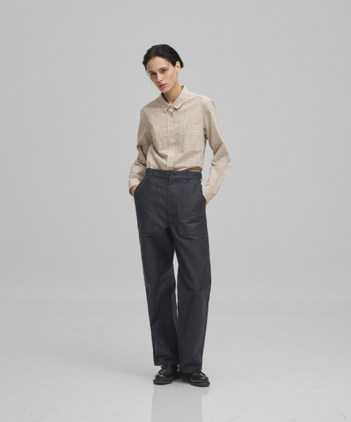 ANOTHER OFFICE WOMEN(アナザー オフィス ウーマン)の「w. Backsateen Baker Pants (Dark Navy)(その他パンツ・レディース・その他・36/34)」の1枚目の写真
