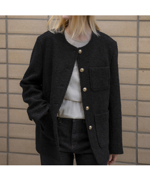 KNOWNBETTER（ノウンベター）の「Boucle tweed overfit jacket [KNFW04JK01]_[2color]（テーラードジャケット）」