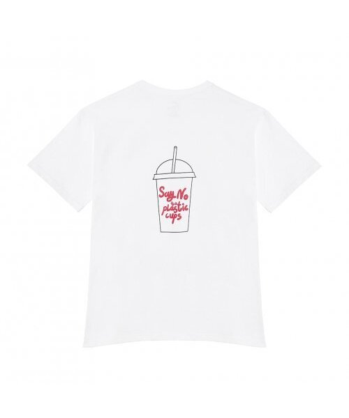 LENGAGEMENT（ランガージュマン）の「オーバーサイズ セイ ノ プラスチックカップ 半袖Tシャツ [ホワイト]（Tシャツ/カットソー・メンズ・その他・XX-LARGE）」の8枚目の写真