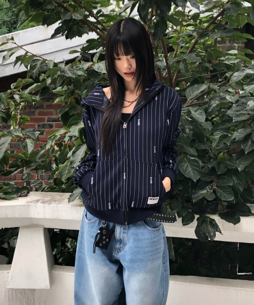 ベースボールフードジップアップ（セミ）ネイビー（パーカー）｜SEW-B