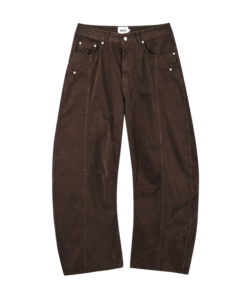 AKECII(アケシ)の「デンゼルサミットカーブドコットンパンツ_ブラウン(その他パンツ・メンズ・その他・SMALL/MEDIUM/LARGE)」の1枚目の写真