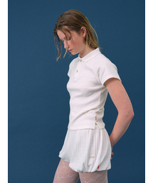 LLL DESIGN STUDIO（lllデザインスタジオ）の「Pointtel Classic Polo Baby Tee_Milk White（ポロシャツ）」