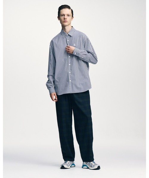 SOPHNET.（ソフネット）の「SUVIN GIZA RELAX-FIT SHIRT（シャツ/ブラウス・メンズ・ブルー/ホワイト/ネイビー・1/2/3/4/5）」の5枚目の写真